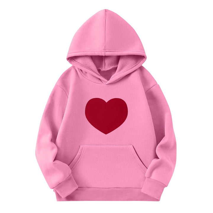 Hoodie Mädchen Pullover Valentinstags Kapuzenpullover Casual Loose Sweatshirt Weiche Bequem Klamotte
