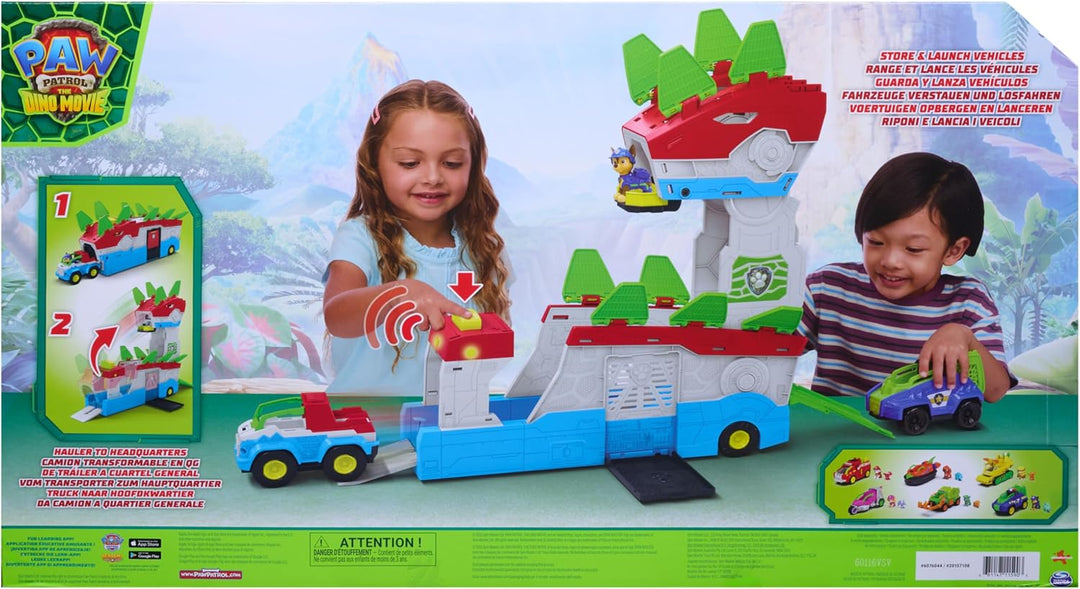 PAW PATROL: Der Dino Film 2-in-1 Dino-Hauptquartier, ab 3 Jahren | Patroller wird zum Hauptquartier
