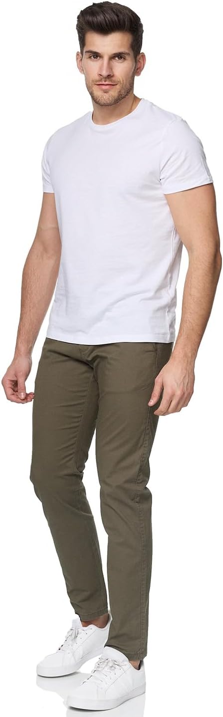 Indicode Herren Gower Chinohose Stretchhose | Chino Herrenhose Super Stretch Stoffhose 31W / 32L Arm
