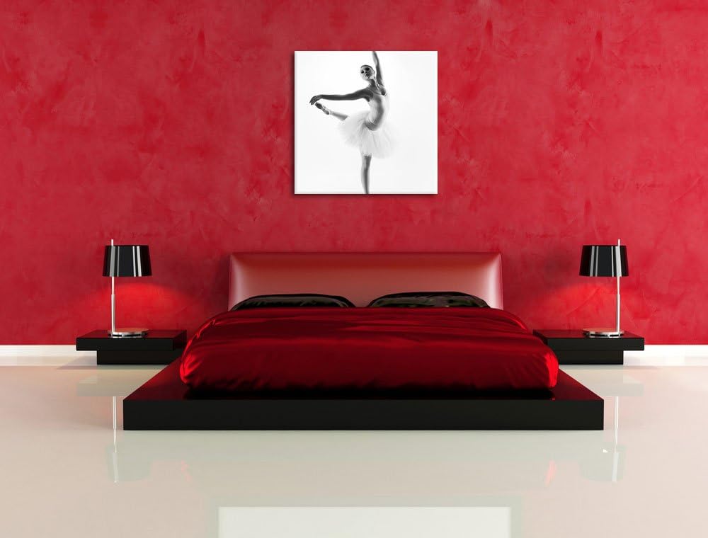 Ästhetische Ballerina, Format: 70x70 auf Leinwand, XXL riesige Bilder fertig gerahmt mit Keilrahmen,