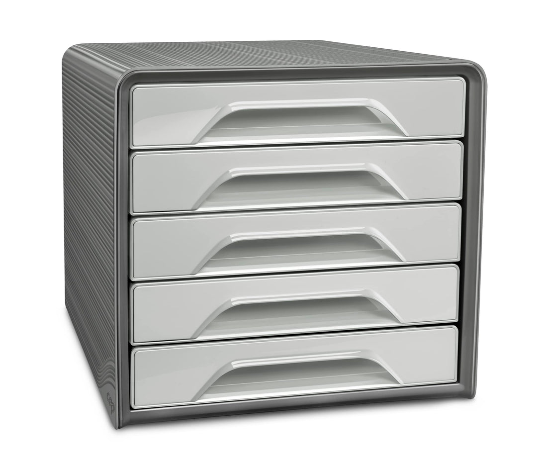Cep Schubladenbox mit 5 flachen Schubladen Smoove 7-111 Dunkelgrau/Hellgrau Dunkelgrau / Hellgrau, D