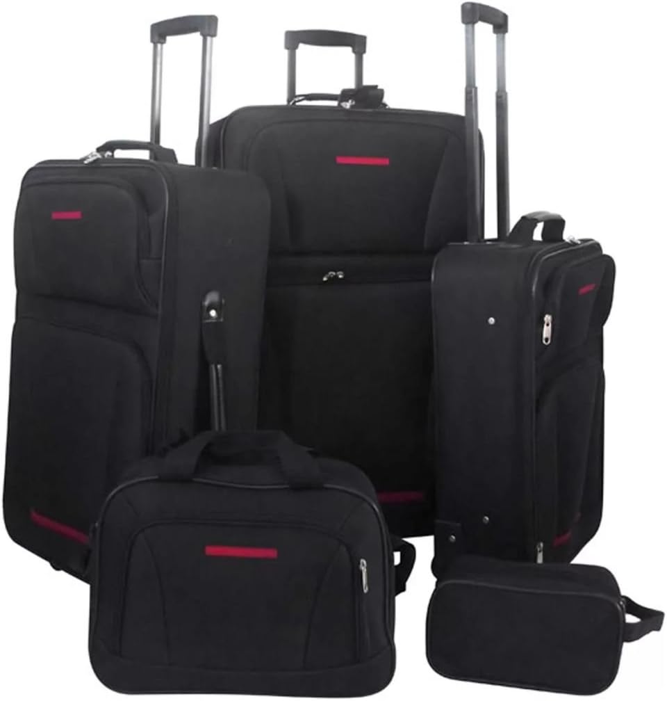 Atlojoys Reiseset Kofferset 5-teilig, Rollkoffer, Reisekoffer, Handgepäck, Hartschalen-Koffer Trolle