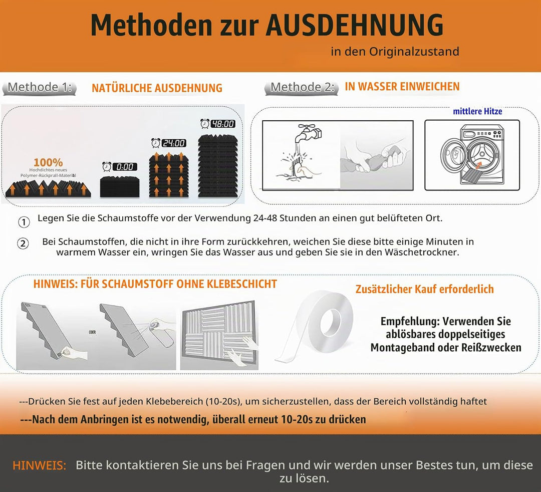 Akustikpaneele selbstklebend 12 Stücke,Akustikschaumstoffplatten Schallabsorbierende Platten Keile S