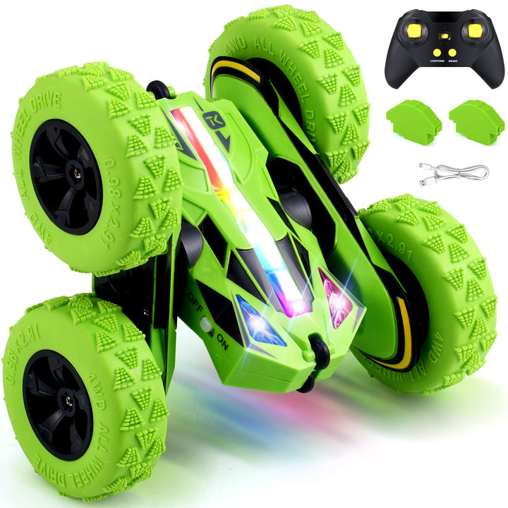 Threeking Ferngesteuerte Autos RC Stunt Car Kinderspielzeug Ab 6 Jahre | Schnellwechselakku, Stunt-A