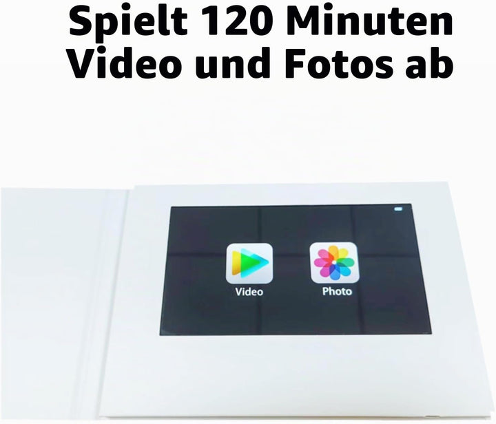 Bewinner 4,3" wiederaufladbare Video Glückwunschkarten mit LCD Bildschirm, Hochzeit Digitaler Bilder