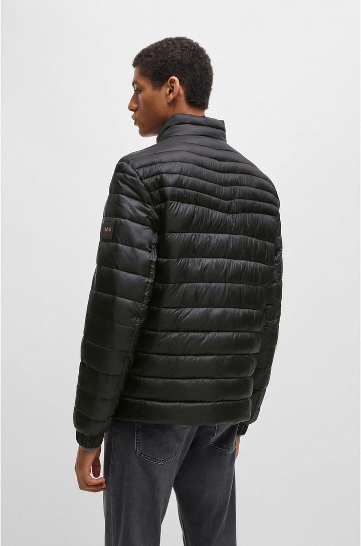 BOSS Herren Oden1 Wasserabweisende Steppjacke mit Logo-Aufnäher 58 Black1, 58 Black1