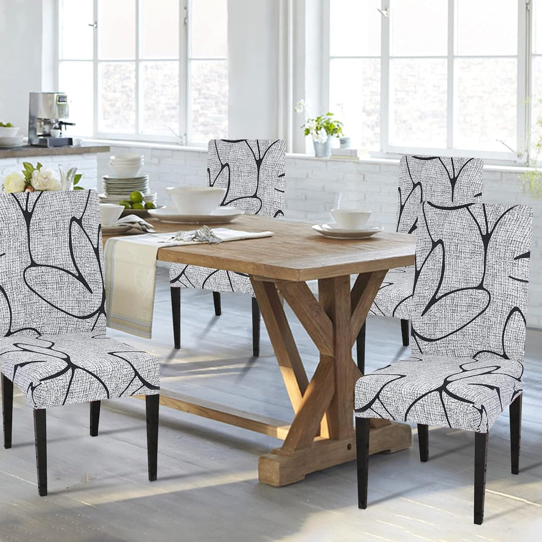 Jaotto Stuhlhussen 4 Stück Universal, Stuhlhusse Stretch 4er Set Moderne, Stuhlhussen Schwingstühle