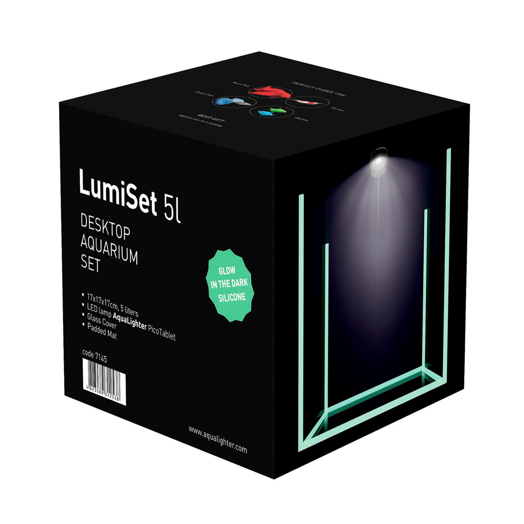 Collar AquaLighter LumiSet 5l - Nano-Aquarium mit Ultra-transparentem Glas mit leuchtenden Kanten -
