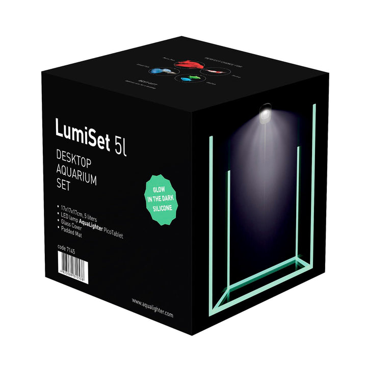 Collar AquaLighter LumiSet 5l - Nano-Aquarium mit Ultra-transparentem Glas mit leuchtenden Kanten -