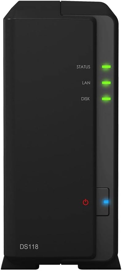 Synology DiskStation DS118 NAS/Storage Server Compact Ethernet LAN Black RTD1296 DS118 2 TB, DS118 2
