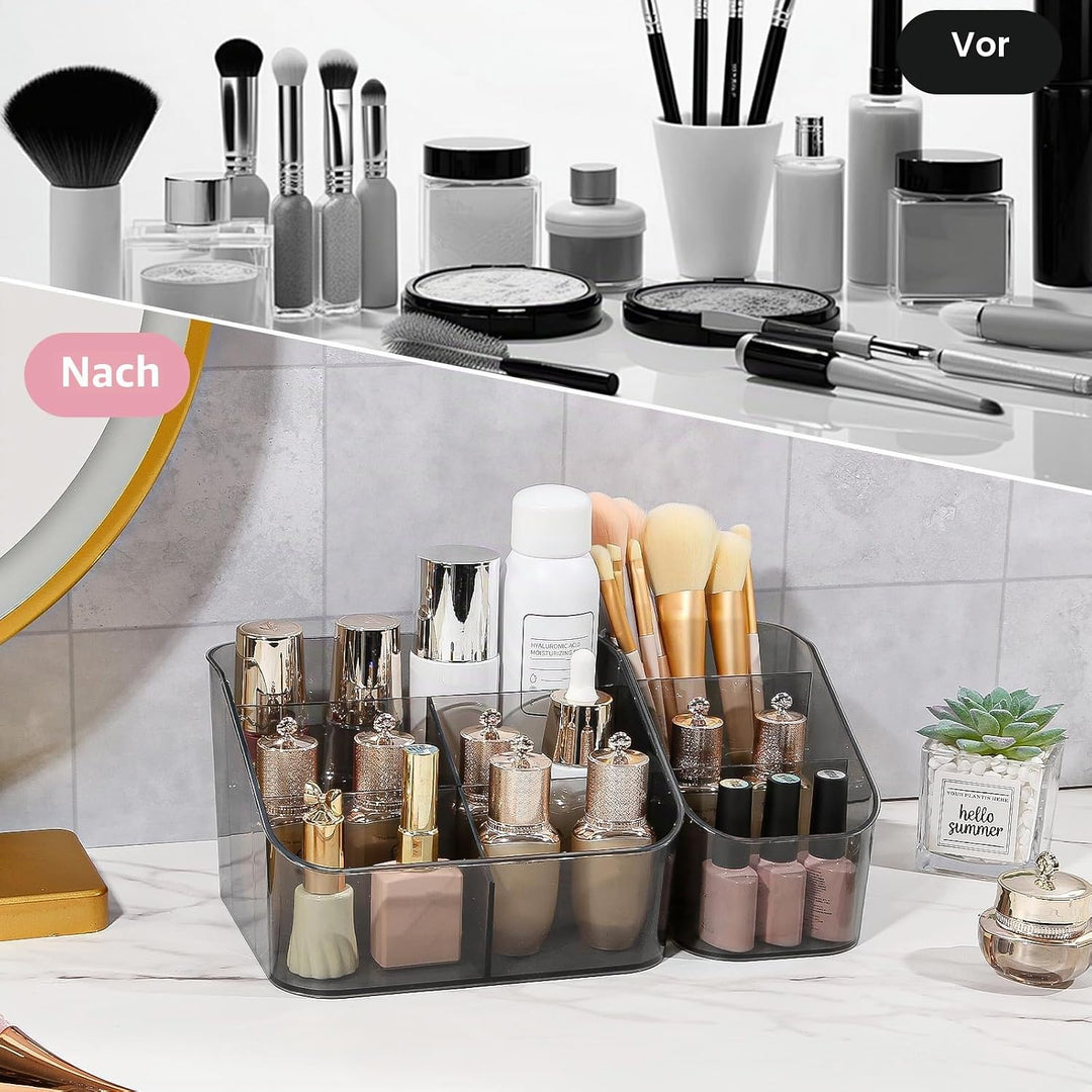 DASITON Make Up Organizer mit 5 Fächern, Pinselhalter Kosmetik Aufbewahrung Makeup Pinsel Organizer