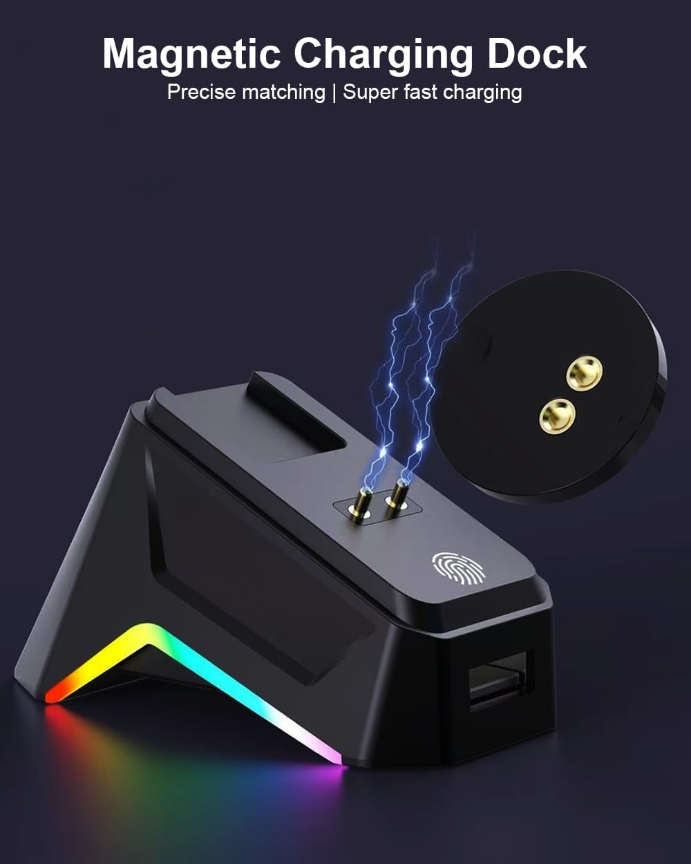 Wireless Magnetic Charging Station for Logitech Mouse G502 / G502 Hero, G703 (Hero) G903 (Hero), G40
