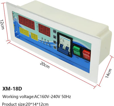 YALIKESI Digitaler Inkubator-Controller Inkubator-Controller Vollautomatischer Temperatur- und Feuch