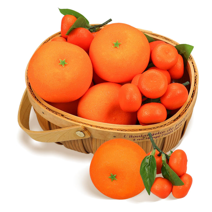 Lorigun 9 St. Gefälschte Orangen, Künstliche Orangen Früchte Dekor Lebensechte gefälschte Früchte Fa