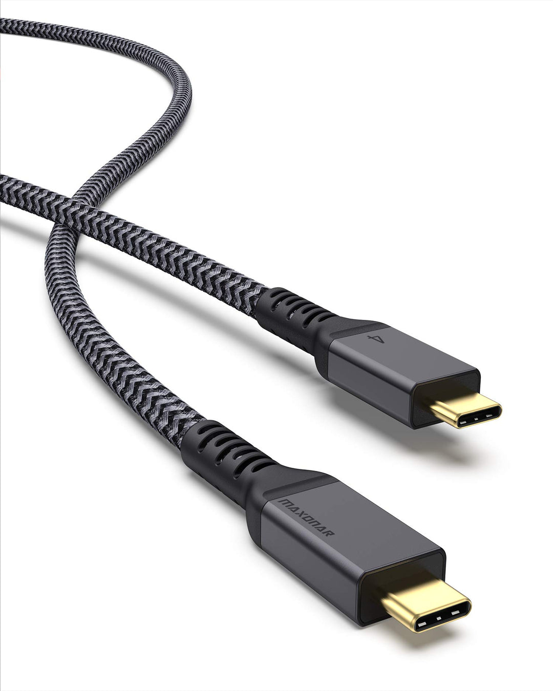 Maxonar Thunderbolt 4 Kabel 1m/40Gbps, TB4 USB C 4.0 Kabel Unterstützt 1x8K 60hz oder doppelten 4K60