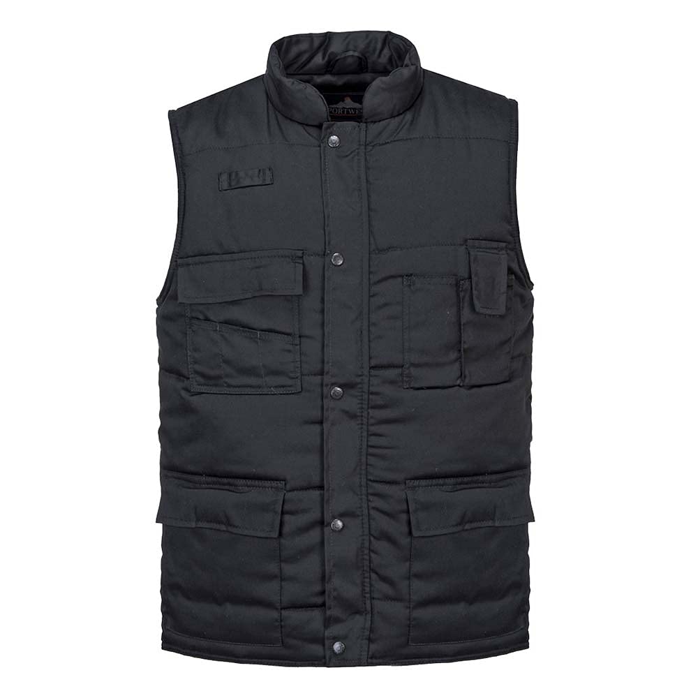 Portwest SHETLAND Weste, gefüttert, Grösse: 4XL, Farbe: Schwarz, S414BKR4XL 4XL Schwarz, 4XL Schwarz