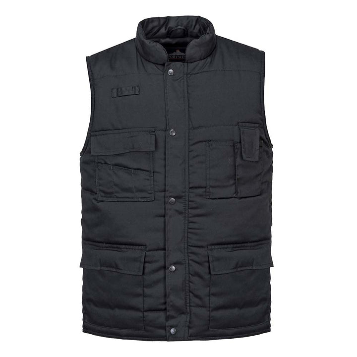 Portwest SHETLAND Weste, gefüttert, Grösse: 4XL, Farbe: Schwarz, S414BKR4XL 4XL Schwarz, 4XL Schwarz