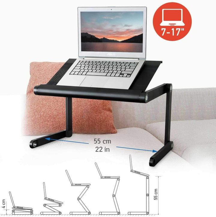 WonderWorker Nobel Extra breiter ergonomischer Laptop-Schreibtisch, Verstellbarer Laptop-Ständer, Be