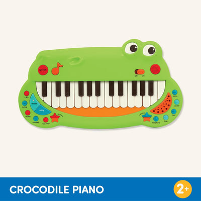 Battat BT4680Z Krokodil Keyboard Piano mit 5 Instrument Geräuschen und Musik – Kinder Klavier Spielz