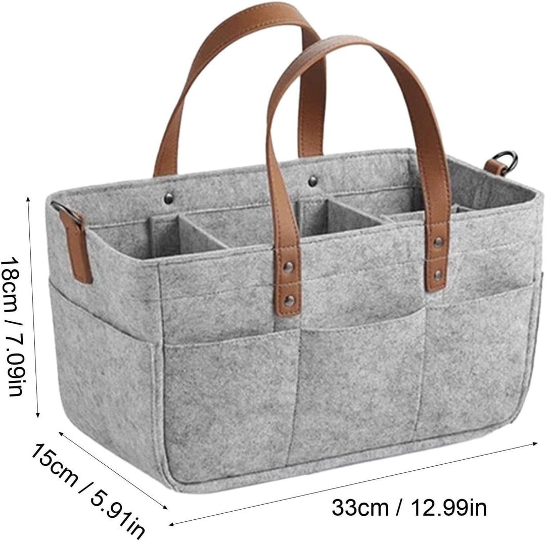 Fukamou Baby Windel Caddy, Tragbar Windeln Korb Organizer Mit Trennwänden, Für Auto, Schlafzimmer, R