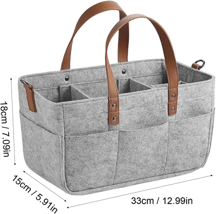 Fukamou Baby Windel Caddy, Tragbar Windeln Korb Organizer Mit Trennwänden, Für Auto, Schlafzimmer, R