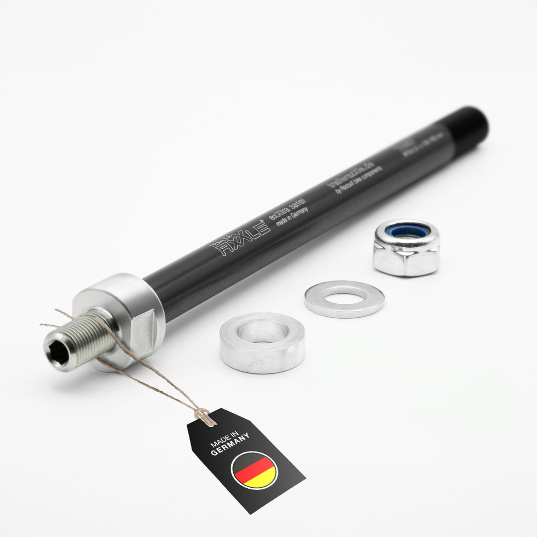 Trailer AxXle | Steckachse für Fahrradanhänger mit Universal-Adapter | Verschiedene Gewinde & Längen