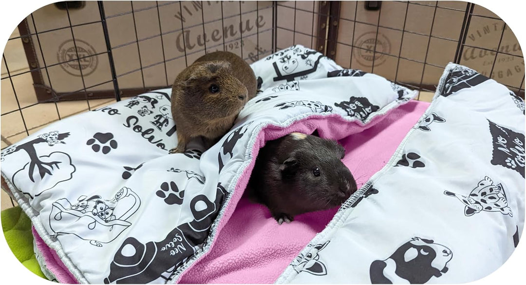 Dickes Fleecekissen für Meerschweinchen und Hasen - saugfähige Fleeceseite - weiche und frische weis