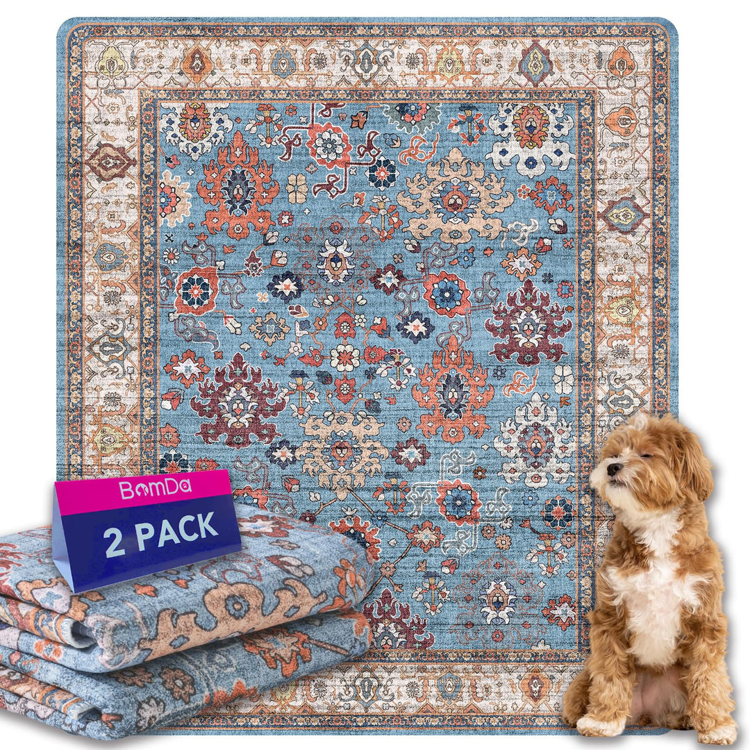 Waschbar Haustier-Urinunterlage, 2 Pack Wiederverwendbare Welpenunterlagen Matte für Hunde, Wiederve
