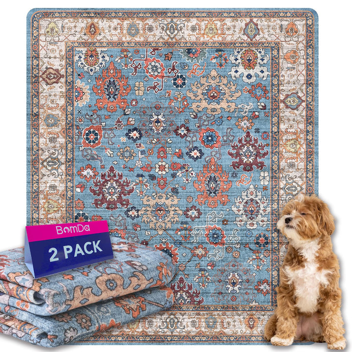Waschbar Haustier-Urinunterlage, 2 Pack Wiederverwendbare Welpenunterlagen Matte für Hunde, Wiederve