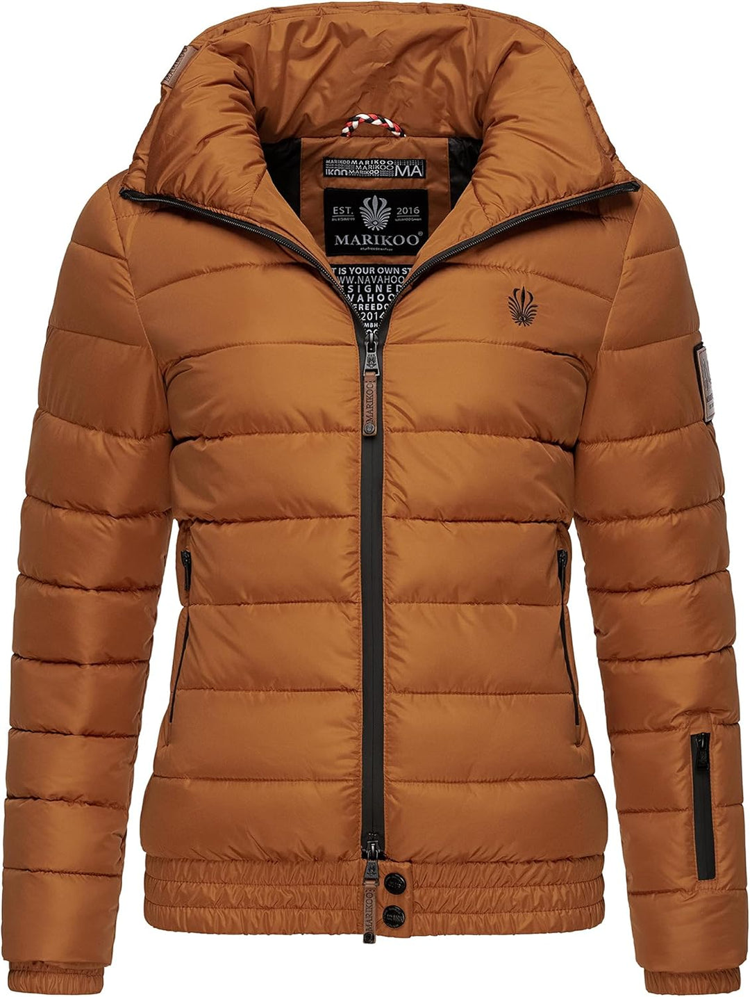 MARIKOO Damen Winter Steppjacke Poison XS-XL XS Rusty Cinnamon, XS Rusty Cinnamon