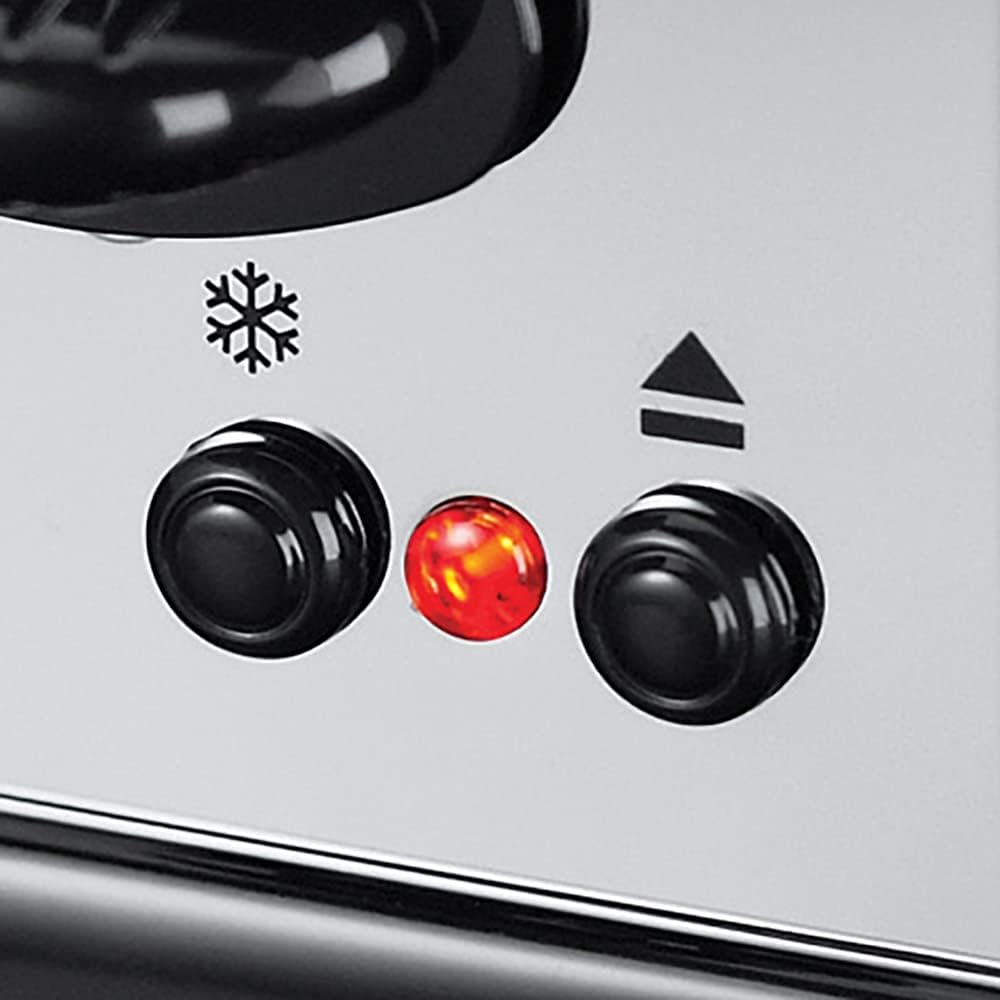 Russell Hobbs Toaster [Langschlitz für 2 Scheiben / 1 breite Brotscheibe] Colours+ Edelstahl Rot (ex
