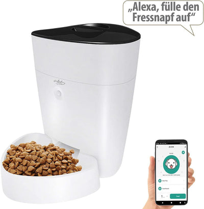 infactory Futterautomat: Smarter Futterspender für Hunde & Katzen mit WLAN und App, 4 l (Automatisch