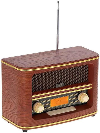 Retro-Radio FM Bluetooh 5.0 USB und Aux Wecker Apag. Autom.FABRILAMP