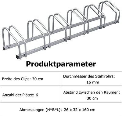 Joparri Fahrradständer, Mehrfachständer, Fahrradhalter Bodenständer, Aufstellständer Fahrrad Ständer