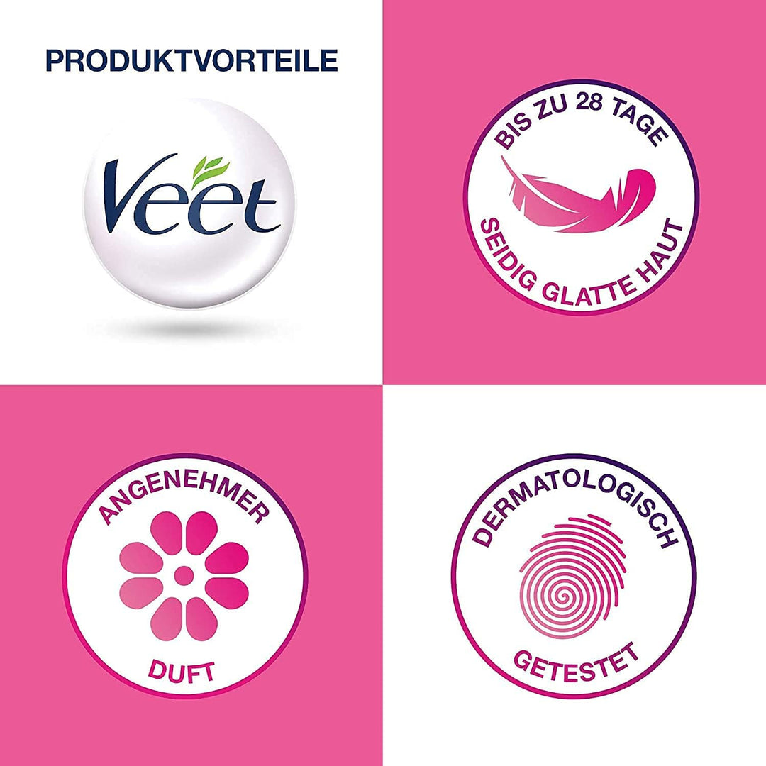 Veet Spawax elektrisches Warmwachs Set - 1x Warmwachs-Gerät, 2x6 Wachsscheiben (2er