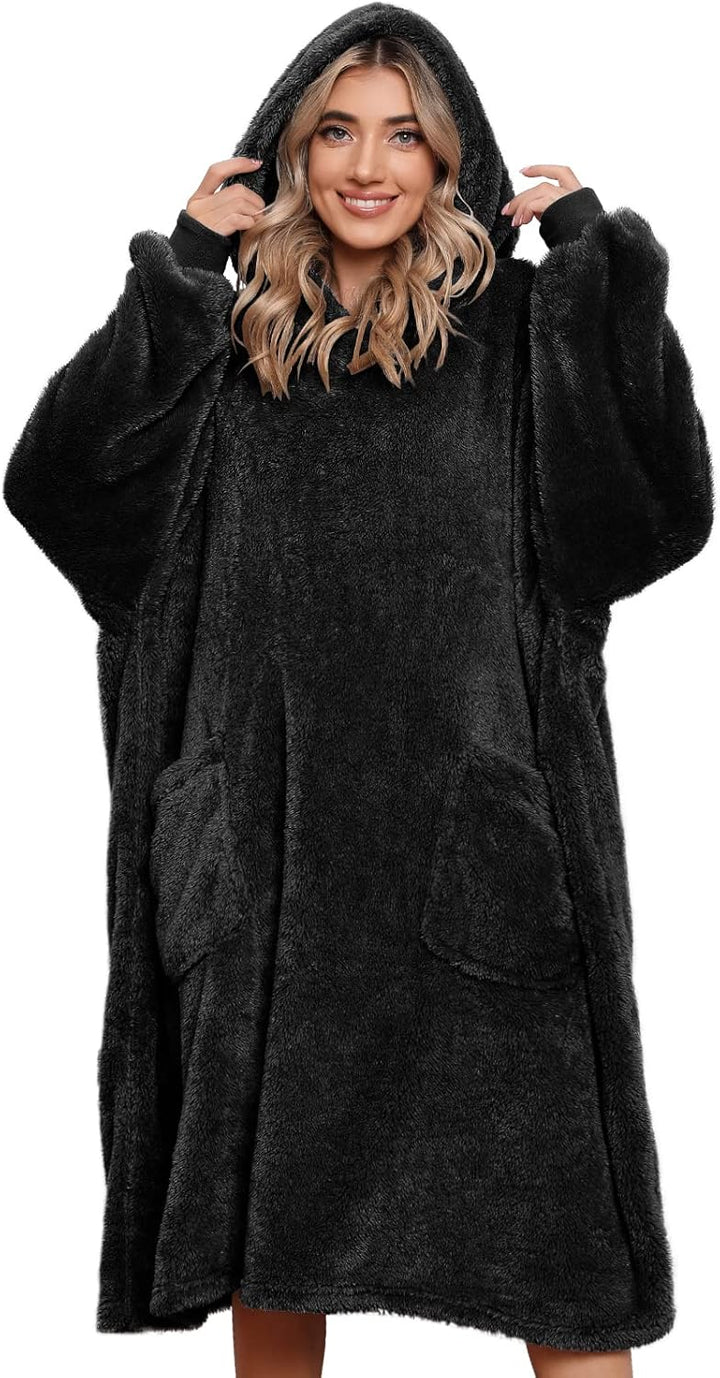 UMIPUBO Hoodie Decke Damen Oversize Sherpa Deckenpullover Blanket Hoodie Warm Winterpullover Decken