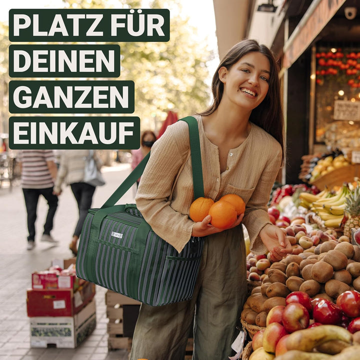 HOEL Kühltasche gross 20L &amp; 30L faltbar - Isolierte Thermotasche - Lunchtasche wasserdicht &amp; auslauf