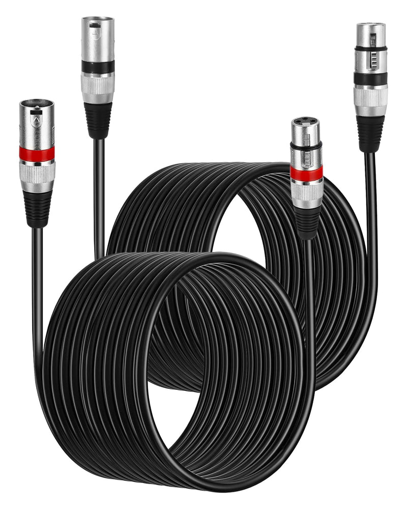 PERMUST 2 Pack XLR Kabel 10M Symmetrisches Mikrofonkabel, XLR-Stecker auf Buchse, Verlängerungskabel