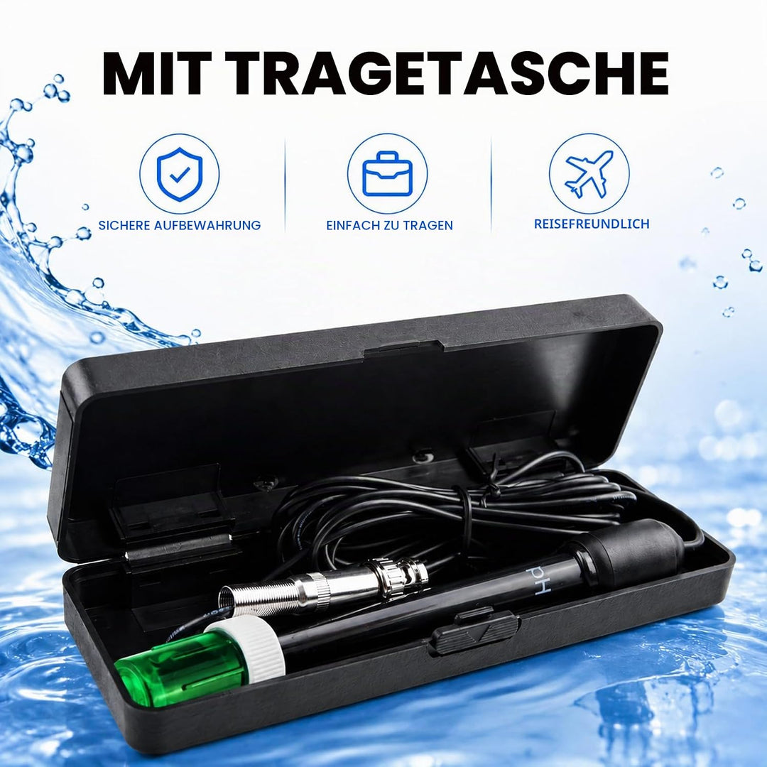 Lange Karosserie pH Elektrode mit BNC Steckdose Sonde 300cm Kabel 0-14pH für pH Meter, pH Regler pH