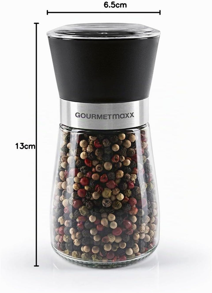 GOURMETmaxx Salz- &amp; Pfeffermühlen 2er-Set | Gewürzmühlen mit stufenlos einstellbarem Keramikmahlwerk