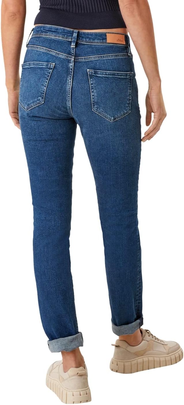 s.Oliver Damen Hose lang Betsy Slim Leg 34W / 32L Dark Blue Stretche, 34W / 32L Dark Blue Stretche