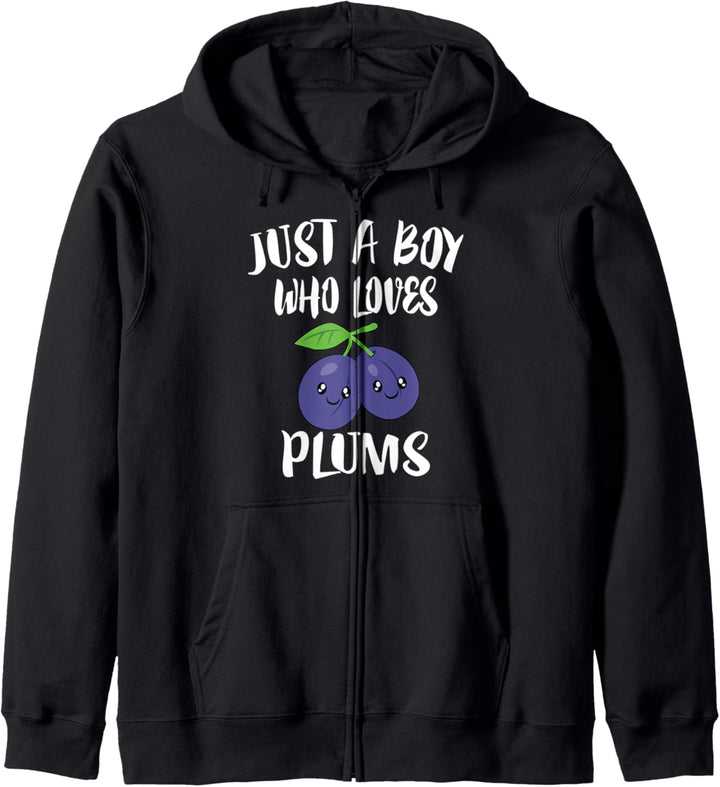 Just A Boy Who Loves Plums Fruit Kapuzenjacke