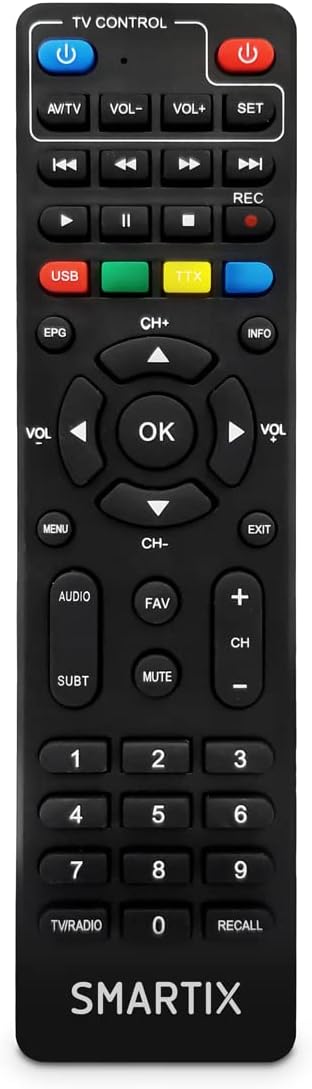 Smartix Atlantis DH12 Digitaler terrestrischer TV-Decoder DVBT und DVBT2 HD Stick, MPEG-2, MPEG-4/H.