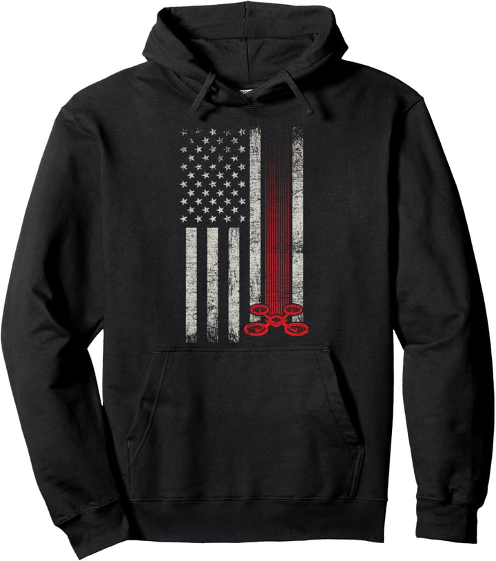 USA Flagge Drone Pullover Hoodie
