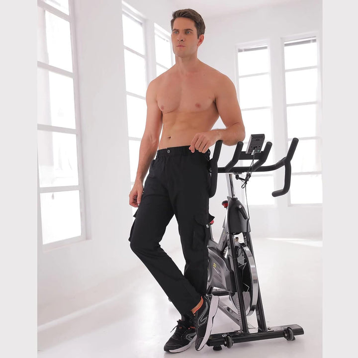 Herren-Cargohose, leicht, taktische Hose, Wandern, Jogger, klassische Passform, mehrere Taschen XXL
