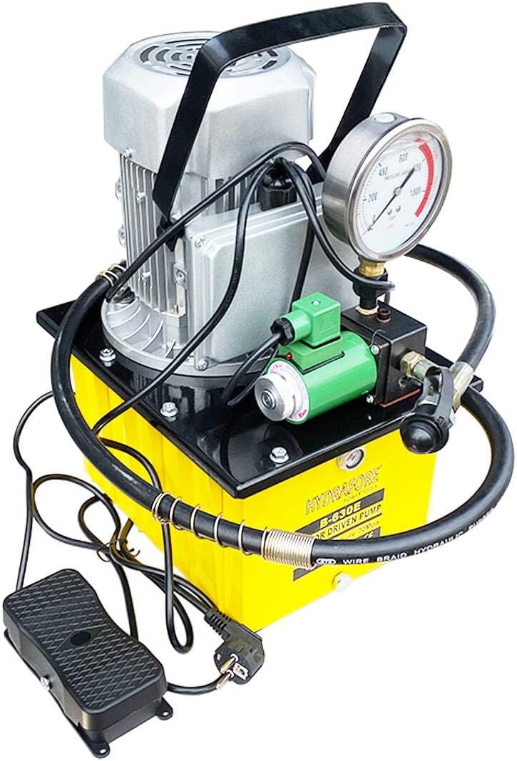HYDRAFORE Einfachwirkende Elektrischepumpe mit Magnetventil 700 Bar (B-630E-220-1HP-8L)