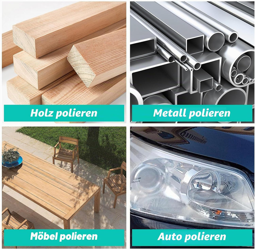 Akku Exzenterschleifer 125mm, Ersatz für Makita DBO180Z, Bürstenloser Akku Schleifer mit 2x 18V 3000
