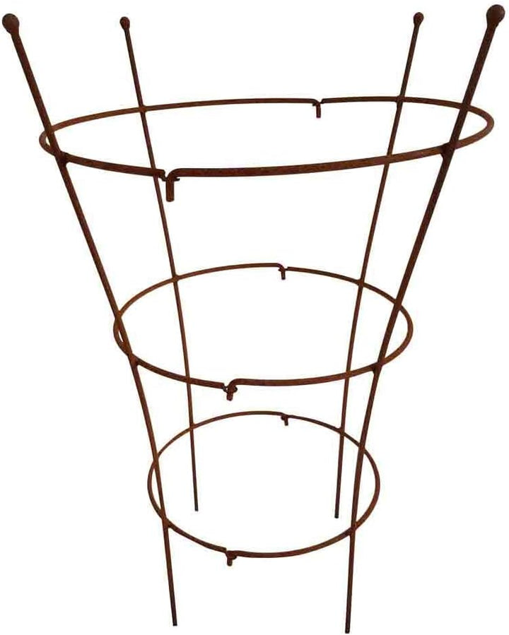 KUHEIGA Staudenhalter Rostig Höhe: 85cm - 2 TLG. Strauchhalter Rankgerüst, Rost Höhe 85cm, Höhe 85cm