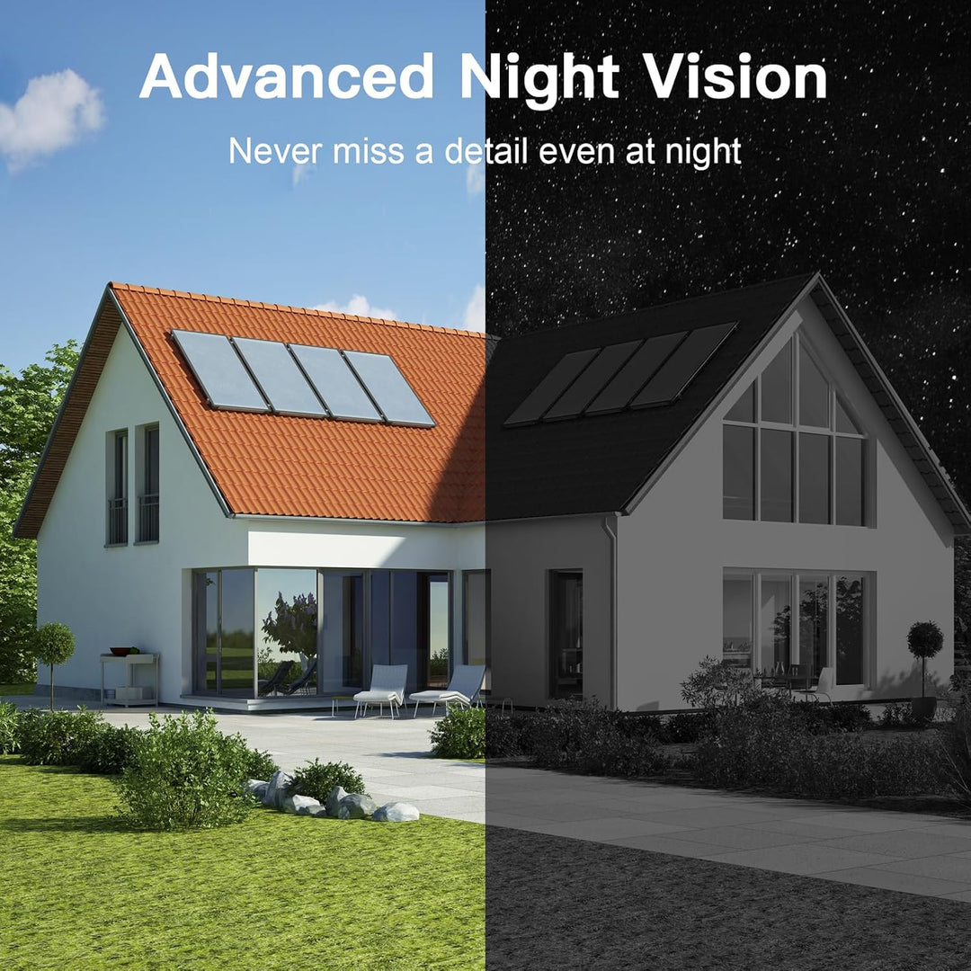ARENTI 2K/3MP Überwachungskamera Aussen Akku mit Solar IP Kamera, WLAN Kamera Überwachung Aussen, Na