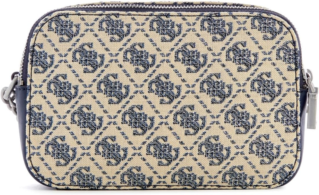 GUESS Damen Izzy Umhängetasche, Kameratasche, Navy Logo